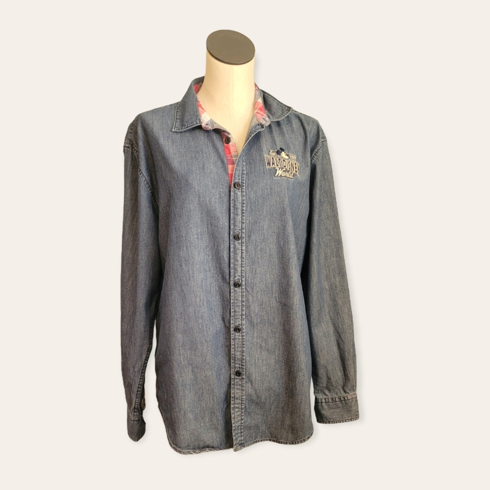Denim Mickey Button Down - image 1